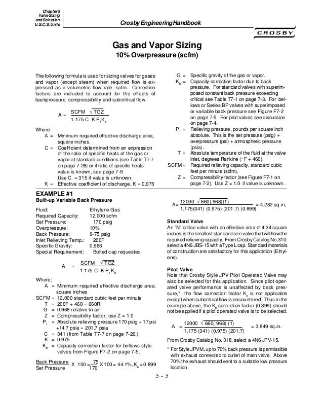 Crosby Safety Valve Sizing Program Crosby Safety Valve Sizing Program