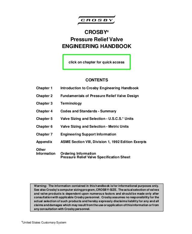 Eng handbook crosby pressure relief valve engineering handbook