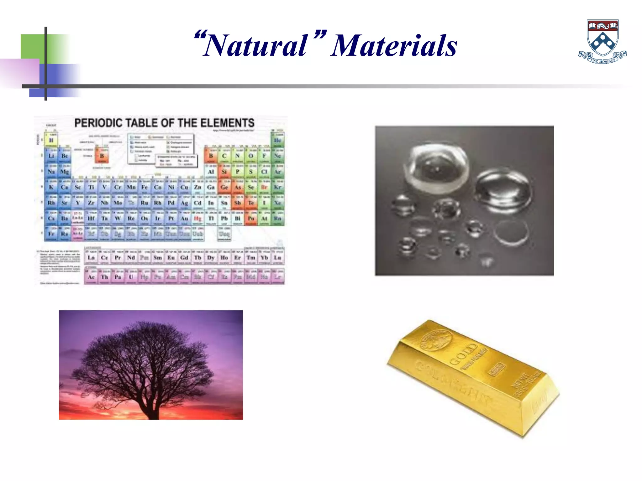 “Natural” Materials
 