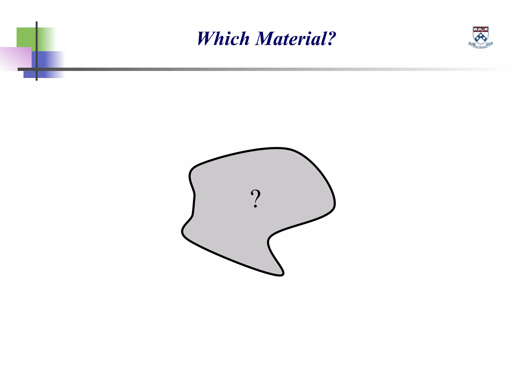 Which Material?
?
 