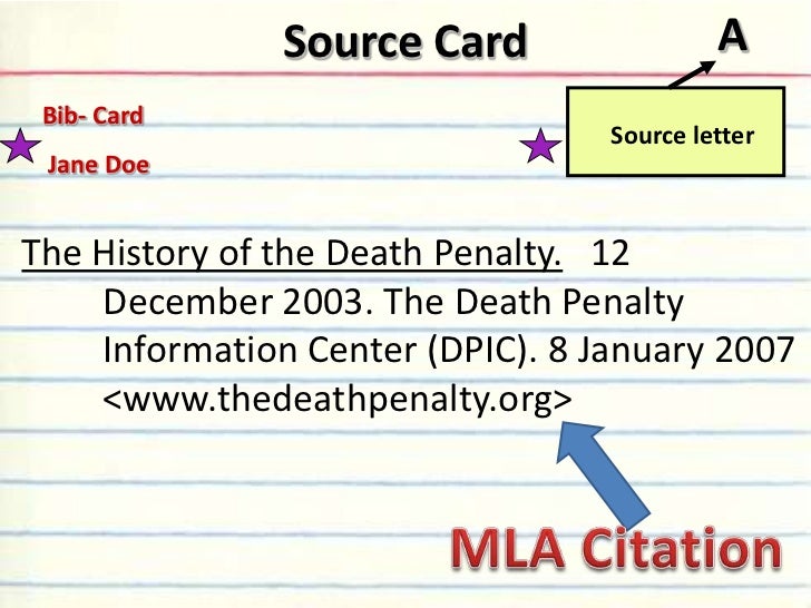 How to write sources cited on source cards