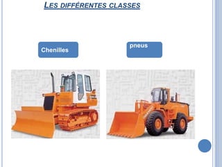 LES DIFFÉRENTES CLASSES
pneus
Chenilles
 