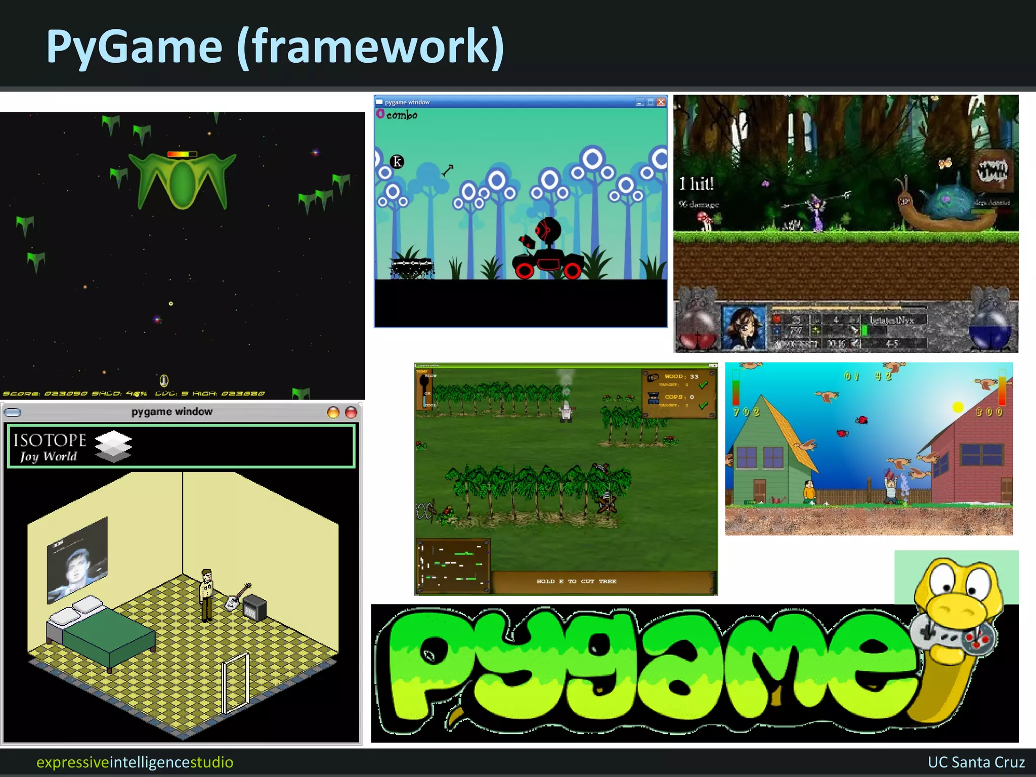 PyGame (framework)




expressiveintelligencestudio   UC Santa Cruz
 