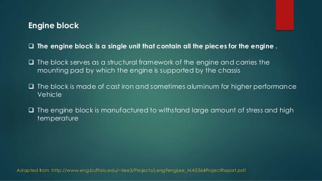 Engine block manufacturing process