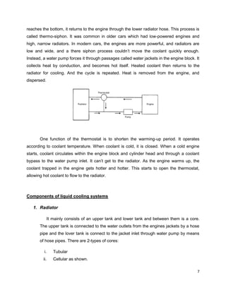 Engine Data For Radiator Process Chart Report of Engine Cooling & Exhaust System | PDF