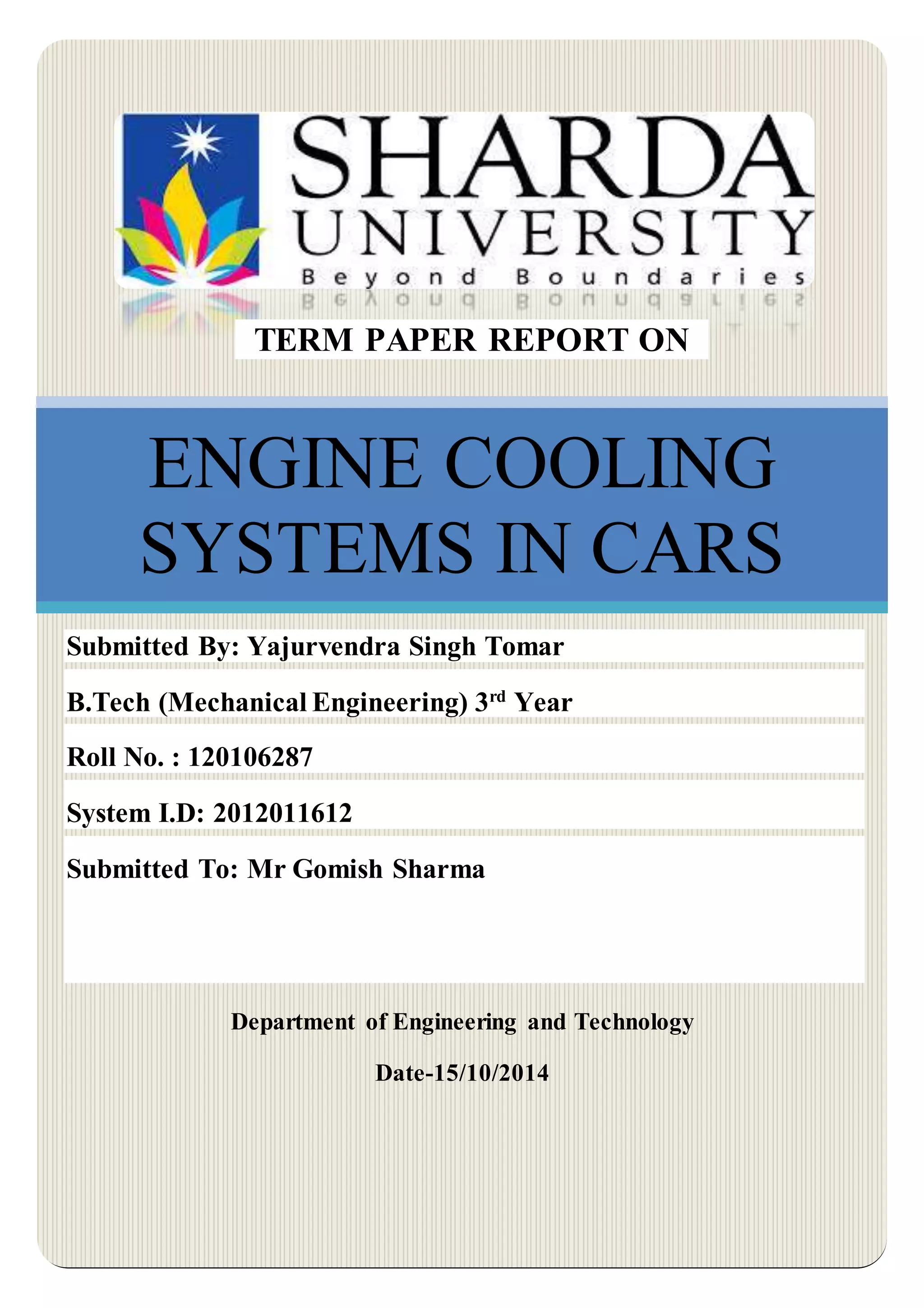 Engine cooling system PDF