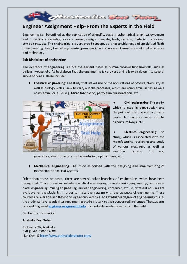 Assignment help experts engineering