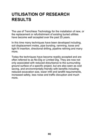 Trench less Technology | PDF