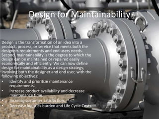 Design for Reliability (DfR)Reliability consideration has tended to be more of an after-thought in the development of many new products. Many companies' reliability activities have been performed primarily to satisfy internal procedures or customer requirements. Where reliability is actively considered in product design, it tends to be done relatively late in the development process. Some companies focus their efforts on developing reliability predictions when this effort instead could be better utilized understanding and mitigating failure modes, thereby developing improved product reliability. Organizations will go through repeated (and planned) design/build/test iterations to develop higher reliability products. Overall, this focus is reactive in nature, and the time pressures to bring a product to market limit the reliability improvements that might be made.