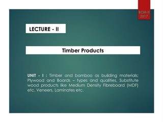Application of engineered timber in design | PPTX