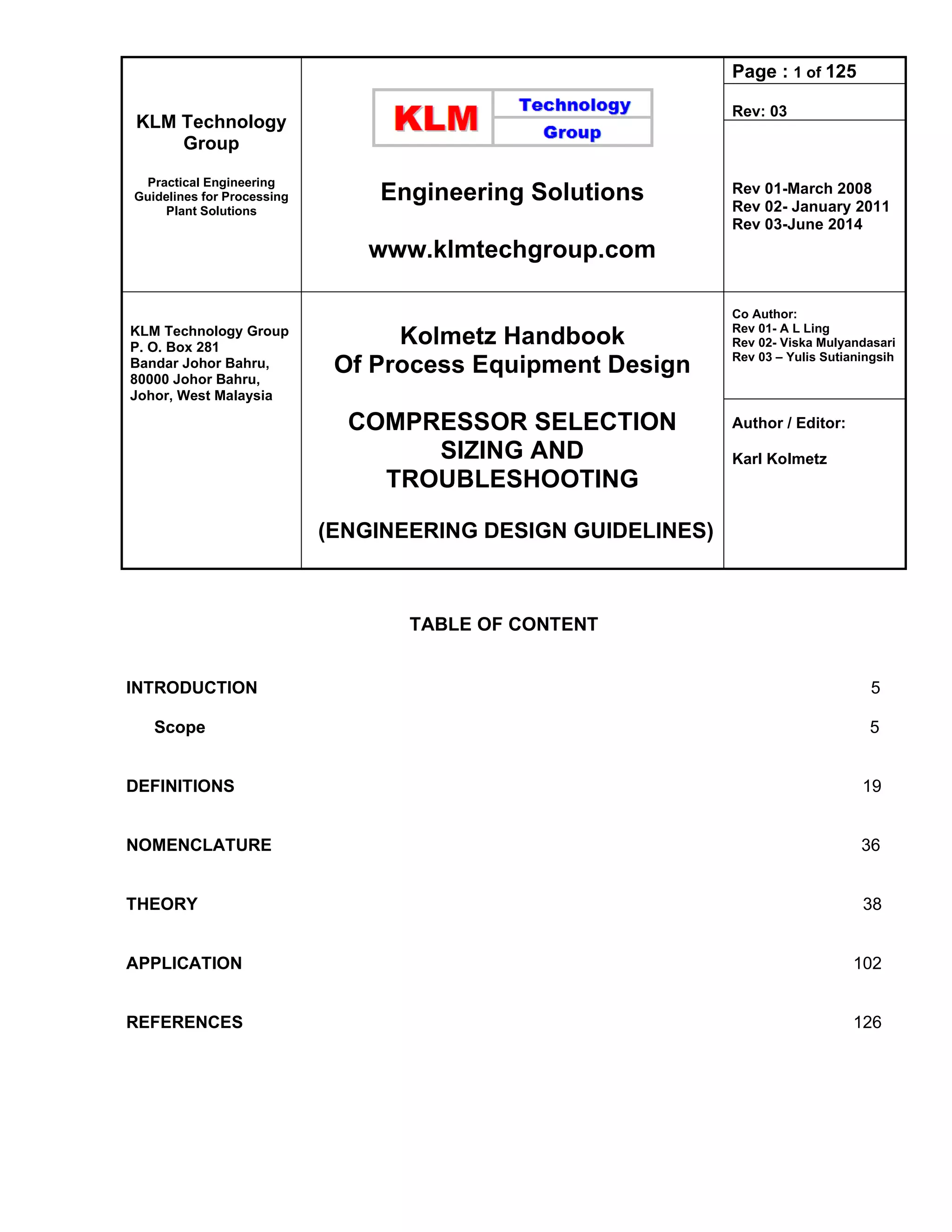 Compressor Systems Selection Sizing and Troubleshooting PDF