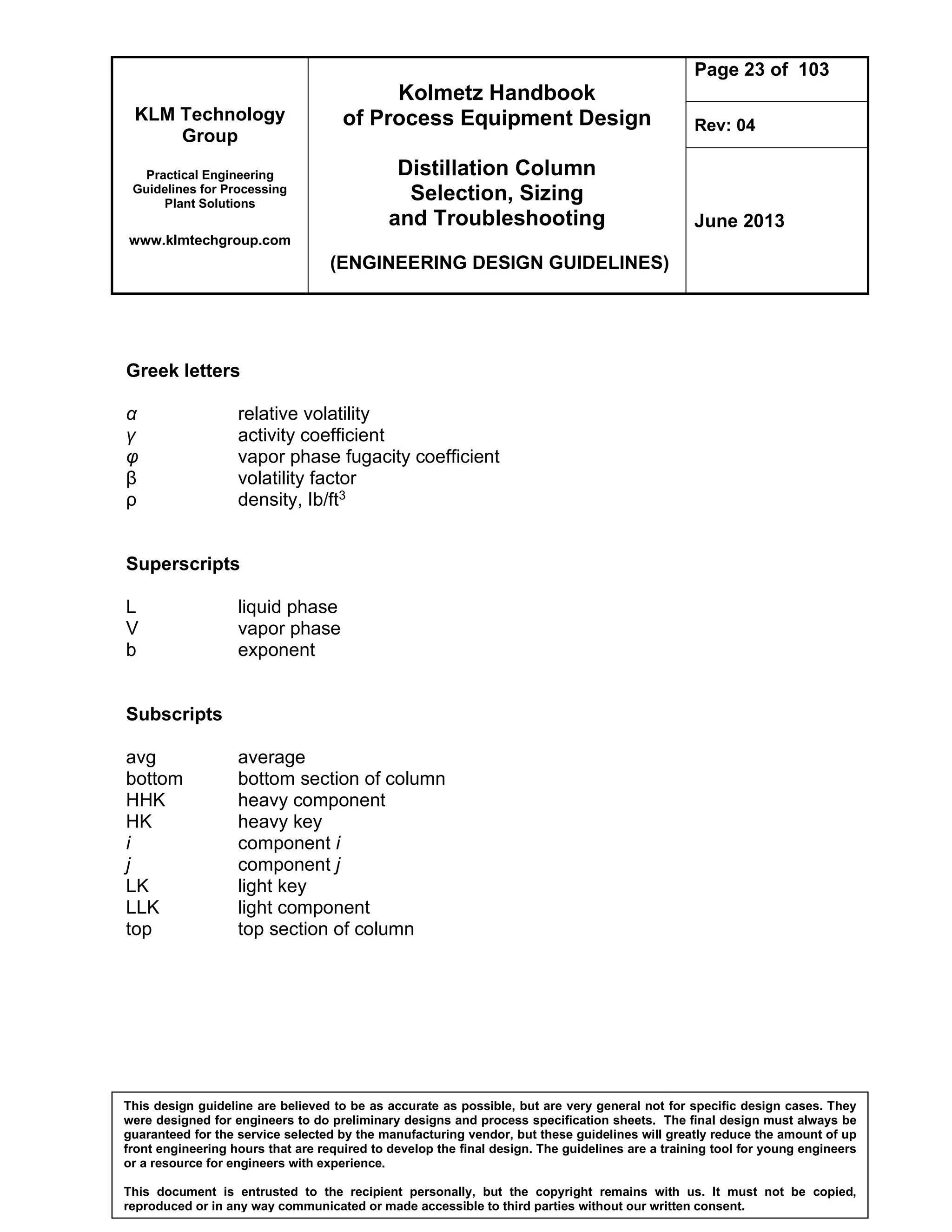 Distillation Column Systems Selection, Sizing and Troubleshooting | PDF