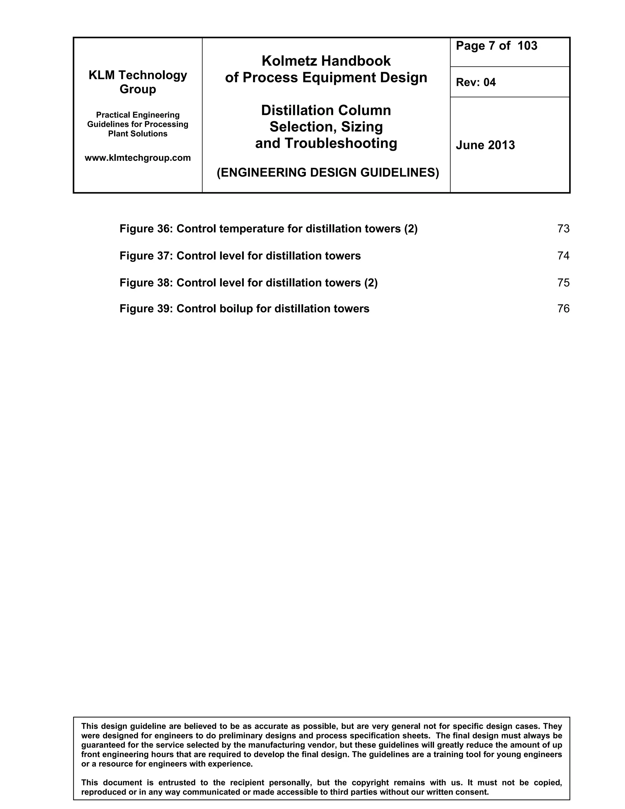 Distillation Column Systems Selection, Sizing and Troubleshooting | PDF