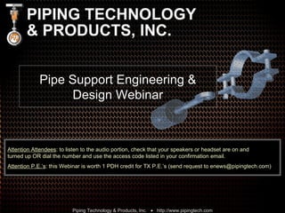 Pipe Support Engineering & Design