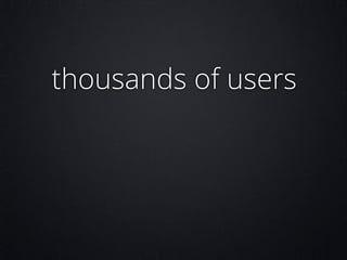 thousands of users

 