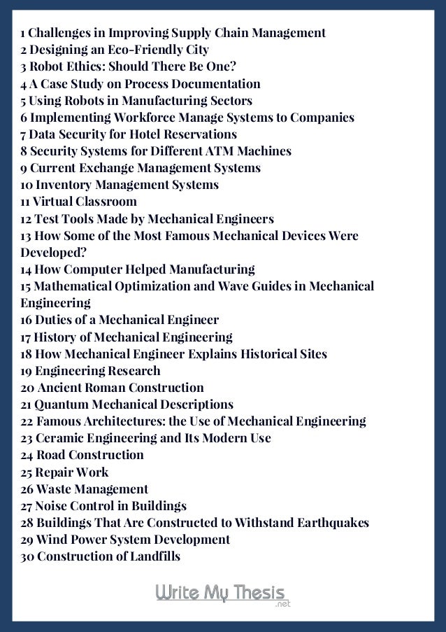 system engineering thesis topics