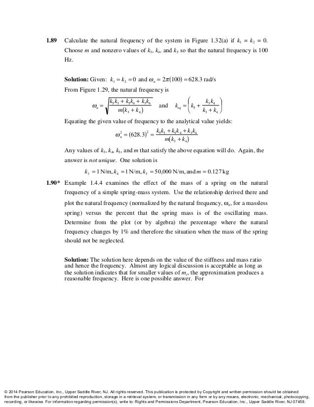Engineering Vibration 4th Edition Inman Solutions Manual