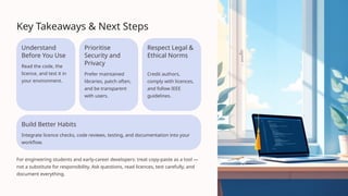 Engineering Ethics: Risks and Responsibilities of Copy-Pasting Code | PPTX