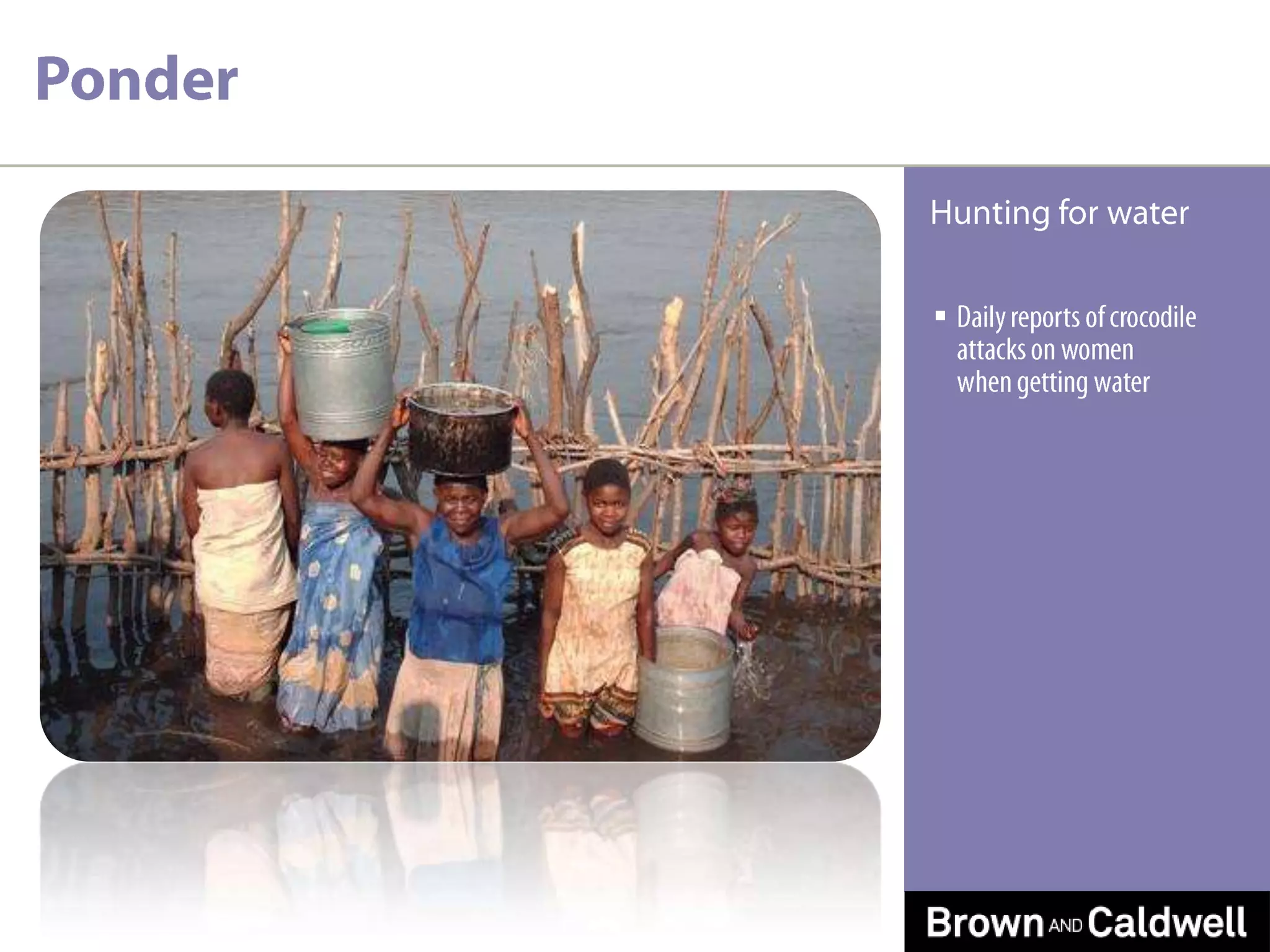 PonderDaily reports of crocodile  attacks on women when getting waterHunting for water