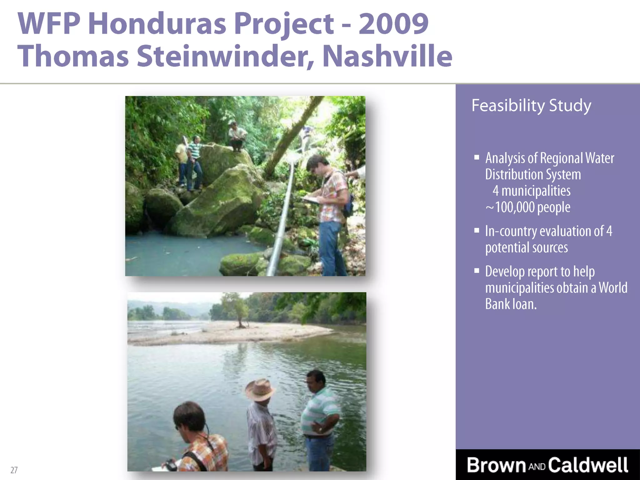 WFP India Project - 2009Patrick Weber, SeattleHandpumps installedMonitoringCommunity and Household interviewsField tests to assess water quantity, access, and qualityRecommendations for future workAssessment of WFP and NGO workPumps, monitoring and testing