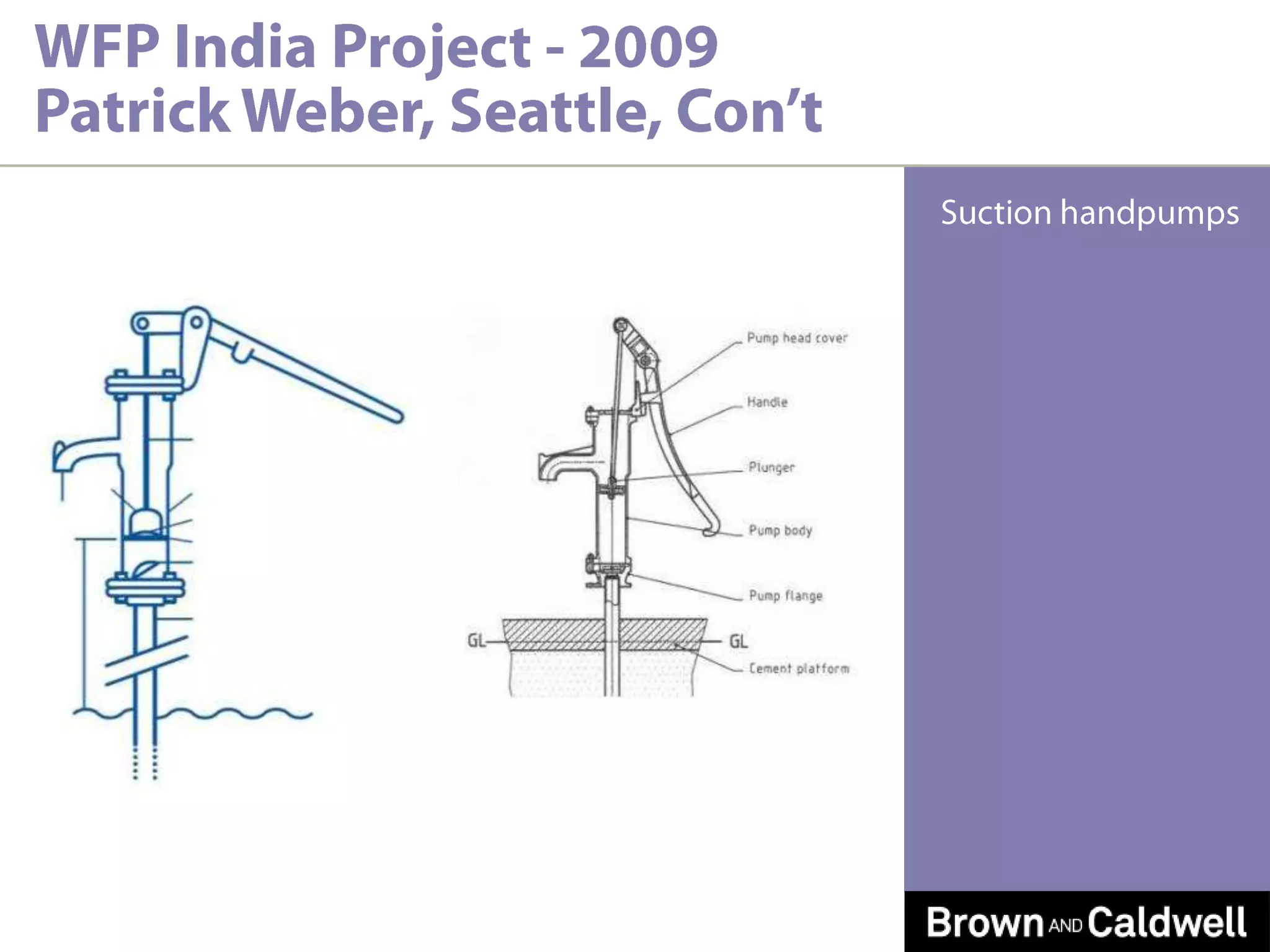 WFP India Project - 2009Patrick Weber, Seattle, Con’t71 handpumps installed between 2005-2008