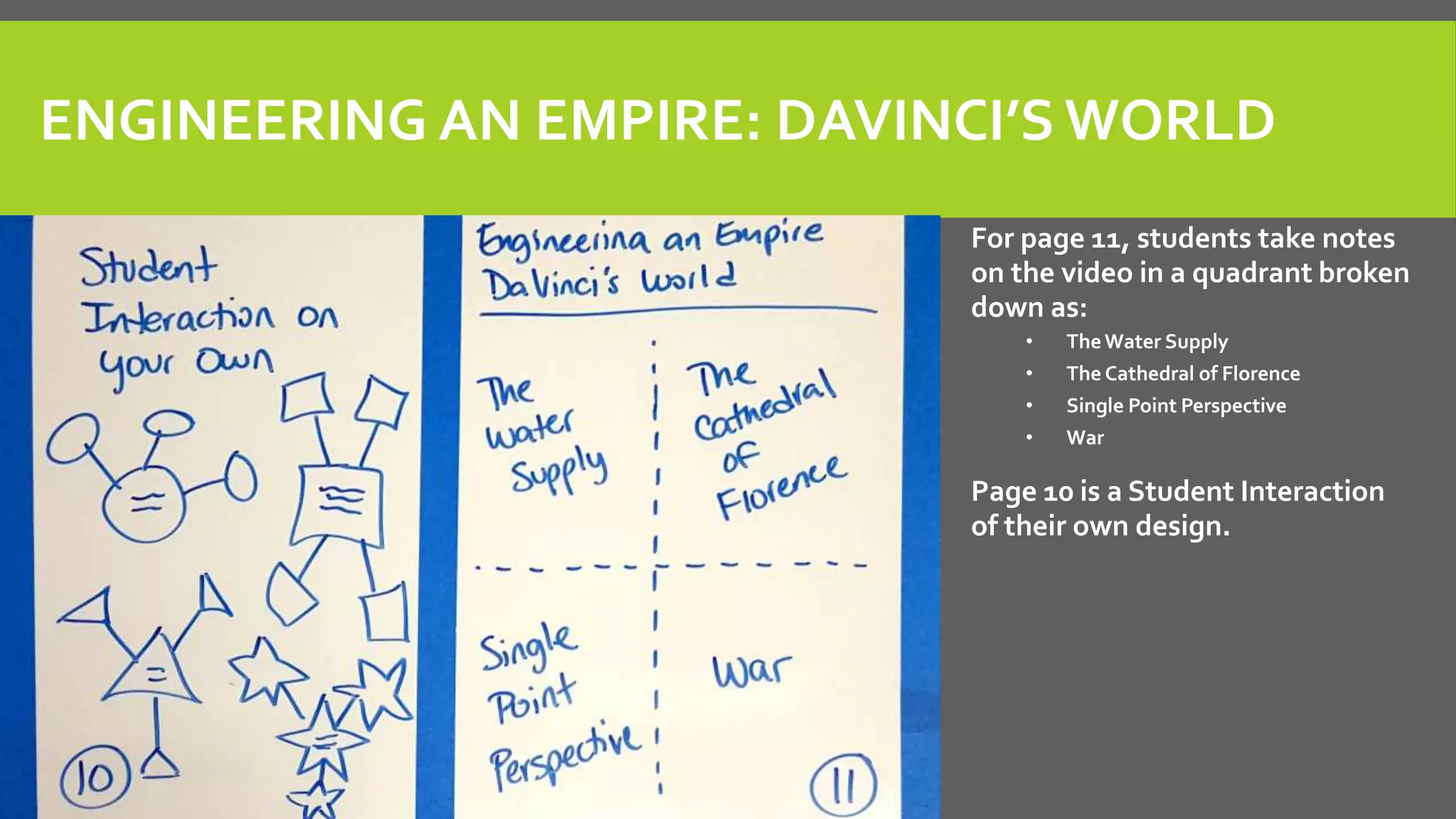 Engineering an empire da vincis world assignment | PPTX