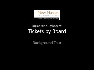 Engineering Dashboard:
Tickets by Board
Background Tour
 