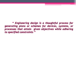 Single Engineering Design Slide Engineering design | PPTX