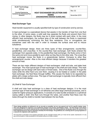 Engineering design guideline hx rev 3 | PDF