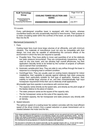 Engineering design guidelines cooling towers - rev01 | PDF