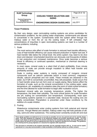 Engineering design guidelines cooling towers - rev01 | PDF