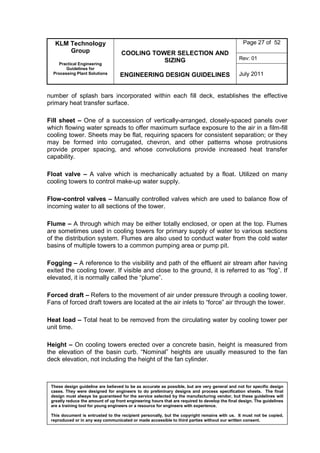 Engineering design guidelines cooling towers - rev01 | PDF