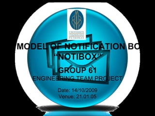 Engineering design: A model of notification post box | PPT