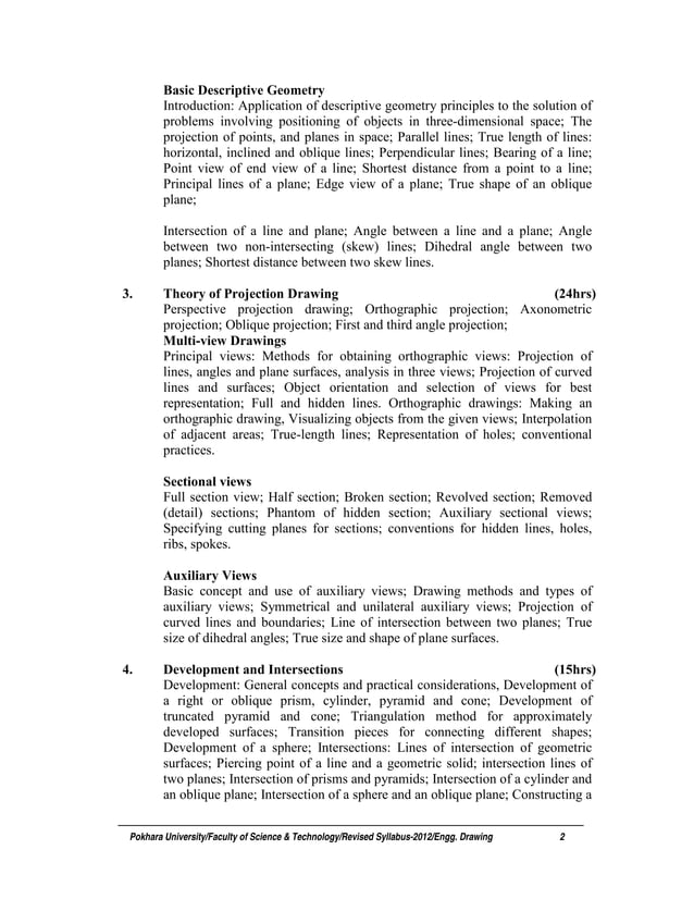Engineering drawing(pokhara university) PDF