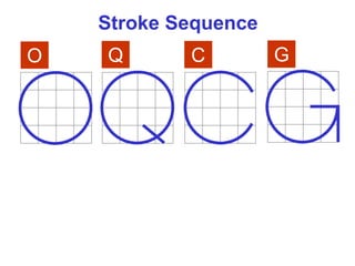 O Q C G
Stroke Sequence
 