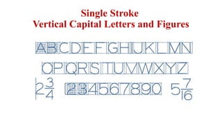 Single Stroke
Vertical Capital Letters and Figures
 