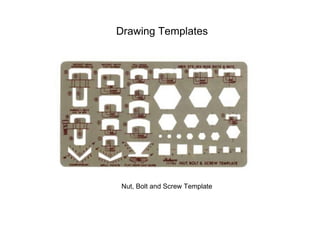 Drawing Templates  Nut, Bolt and Screw Template  