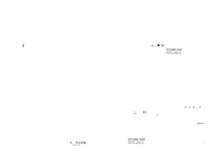 7  r  I" y..,.�`Ill  STAIRCASE  � LOOR I  S:kE 1:40  NOTE VFR D6S  624  A 676  .�...V. dya. -.. �.y... ..`... � '  1.  77  El  � 71T'  0  achtled O  STAIRCASE  FLOOR 1  SCALE  47  S  6  FLOOR  NOTE: VER DES 624 A 626  SCALA 1:10  