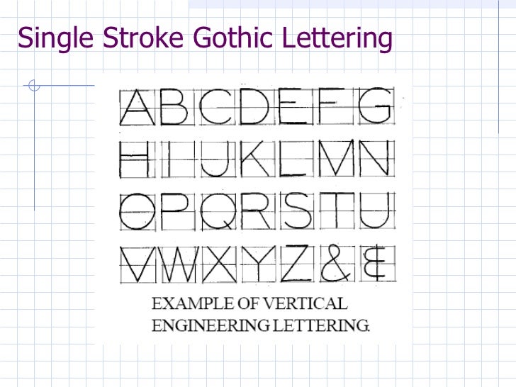 Engineering drawing lettering how to write