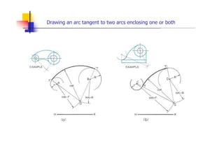 Drawing an arc tangent to two arcs enclosing one or both
 