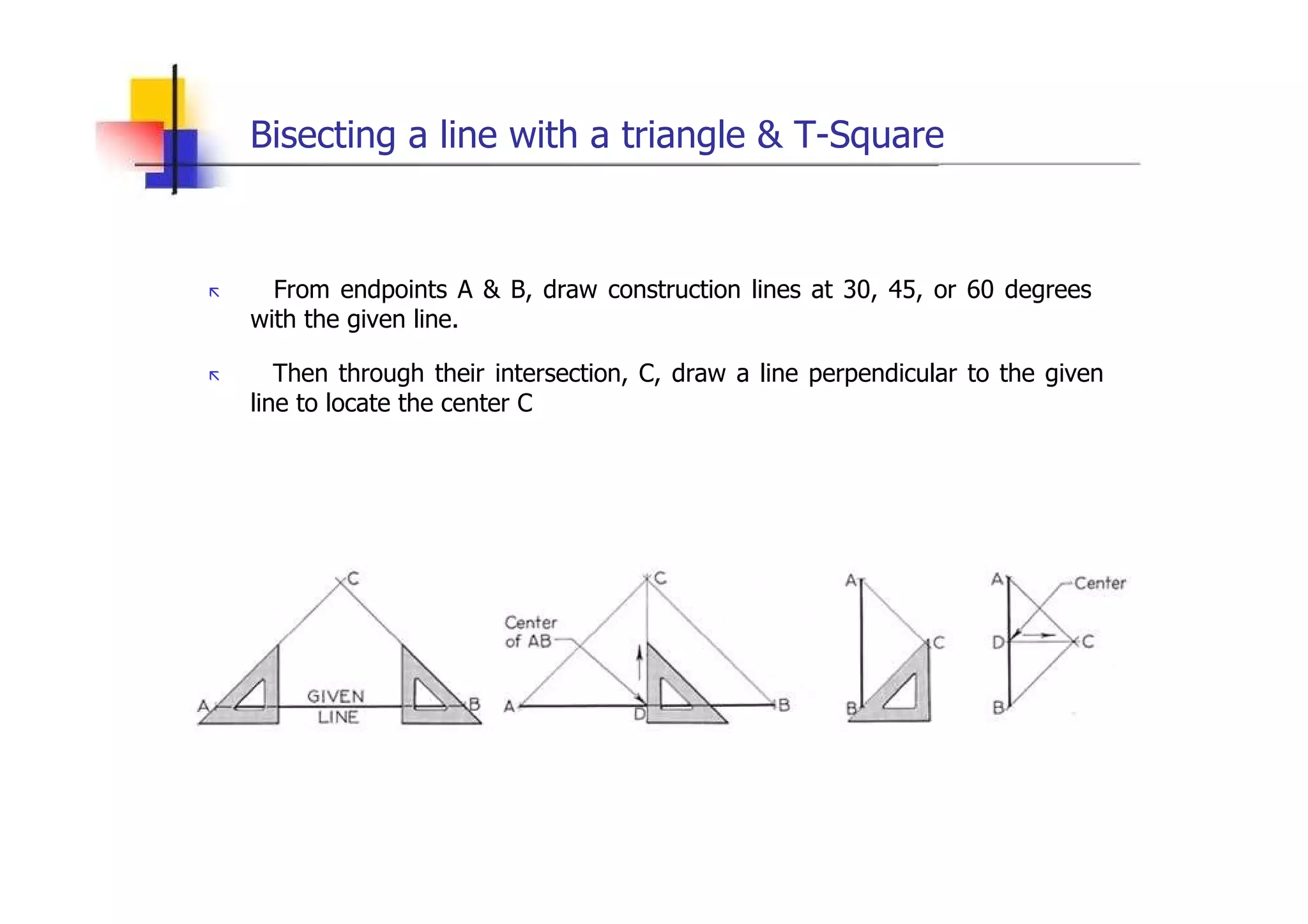 Engineering drawing (geometric construction) lesson 4 | PPT | Geography ...