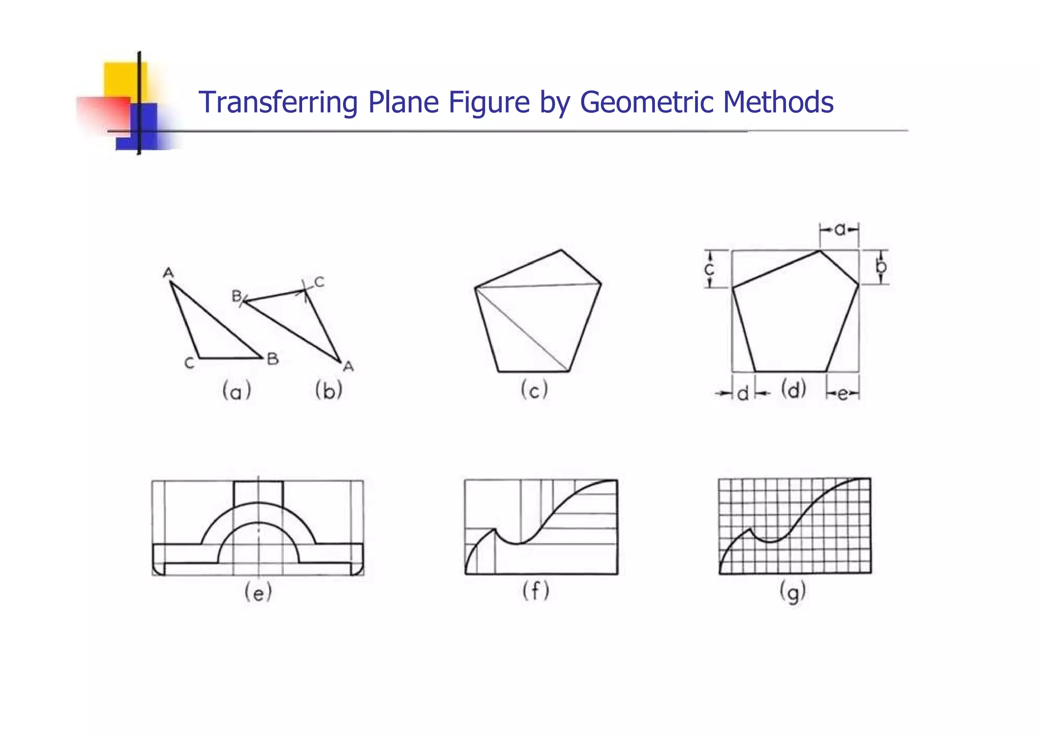 Transferring Plane Figure by Geometric Methods  