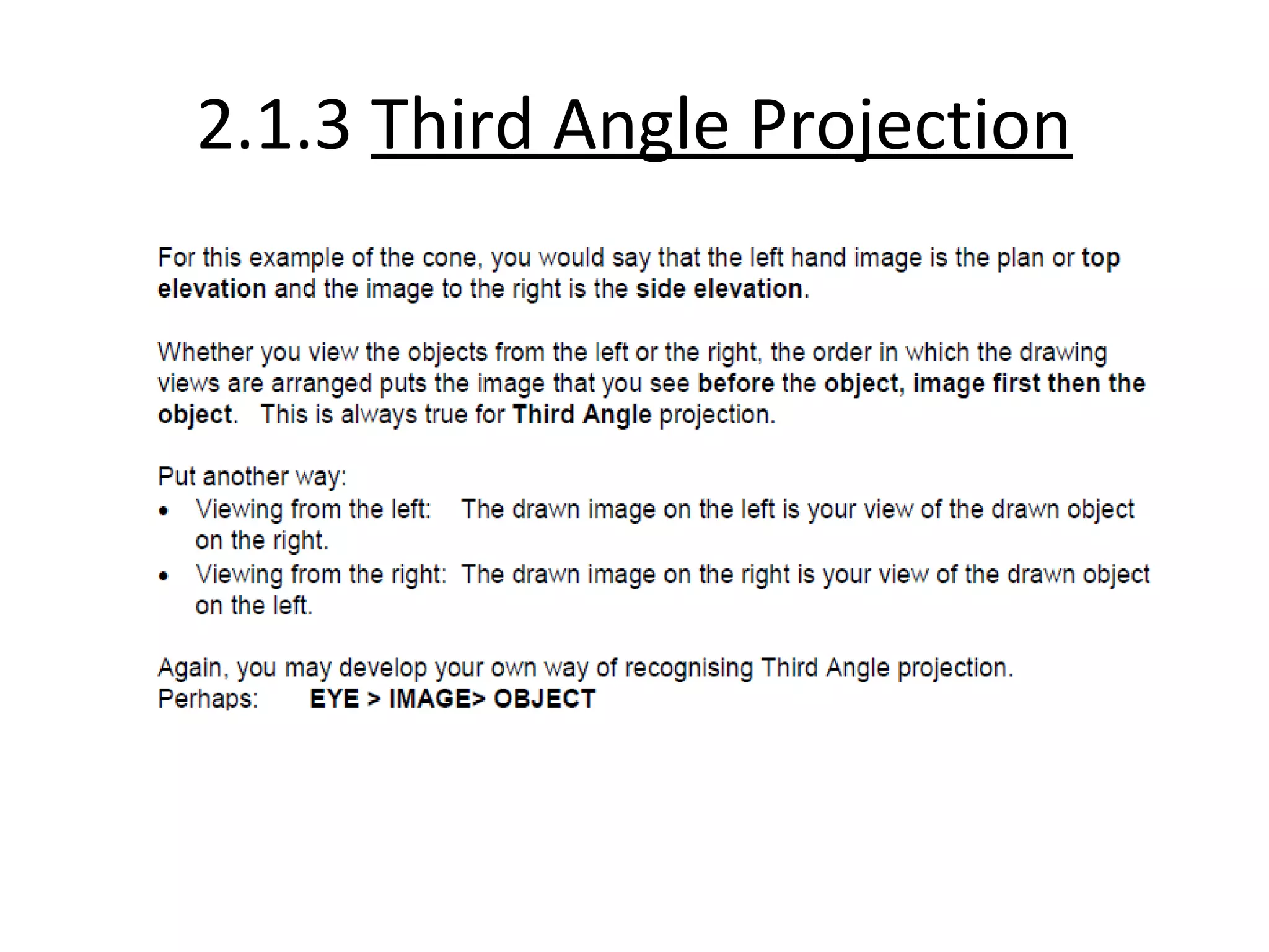2.1.3 Third Angle Projection
 