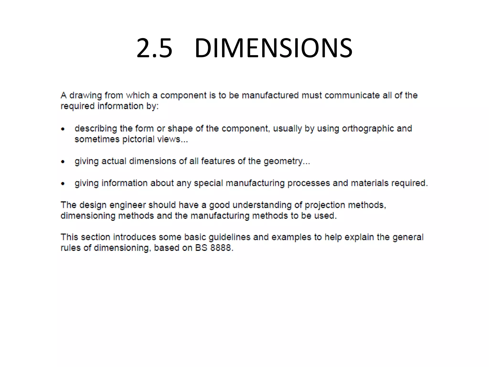 2.5 DIMENSIONS
 