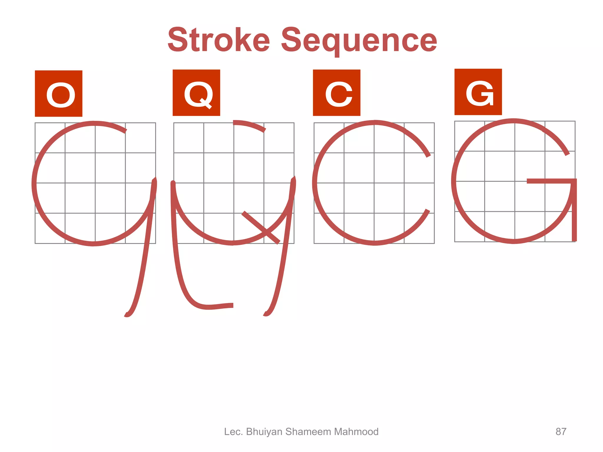 Stroke Sequence O Q C G Lec. Bhuiyan Shameem Mahmood 