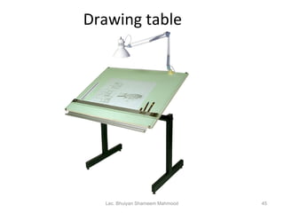 Drawing table Lec. Bhuiyan Shameem Mahmood 