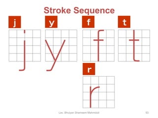 Stroke Sequence j y f r t Lec. Bhuiyan Shameem Mahmood 