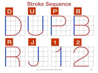Stroke Sequence D U P B R J 1 2 Lec. Bhuiyan Shameem Mahmood 