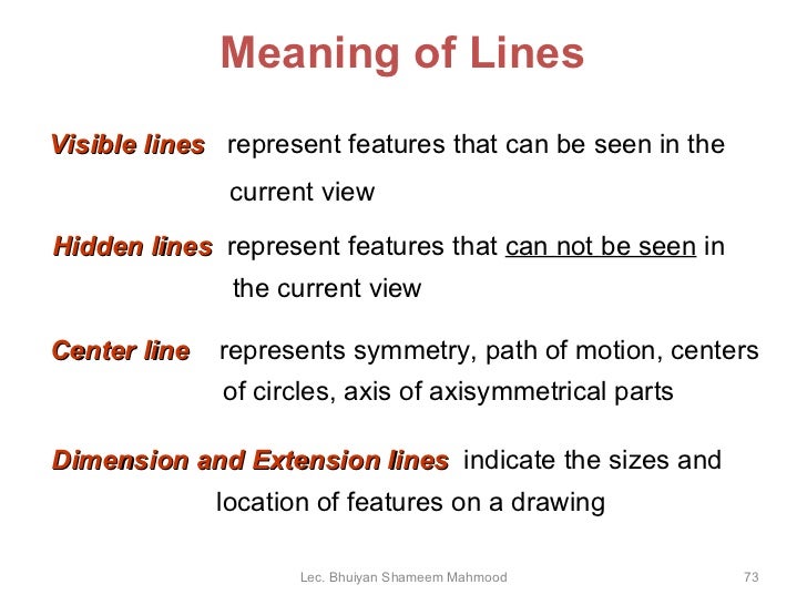 Different Kinds Of Lines In Art And Their Meanings : Engineering drawing