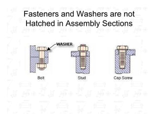 Technical Drawing Rotation Alignment Engineering Drawing Special Views Section Views Conventioal Rotation ...